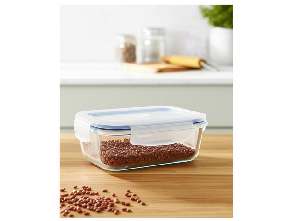 Jogo de Potes de Vidro Brinox com Tampa Retangular Lock & Stock 640ml 10 Peças - 1