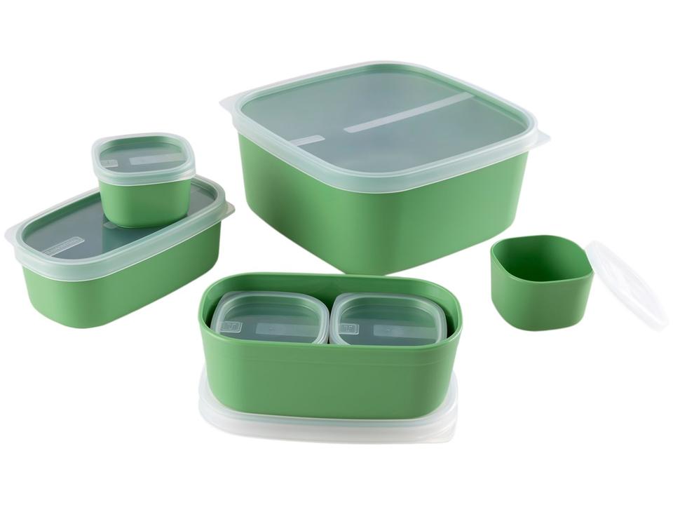 Jogo de Potes Hermético Tramontina com Tampa Mixcolor 7 Peças - 2