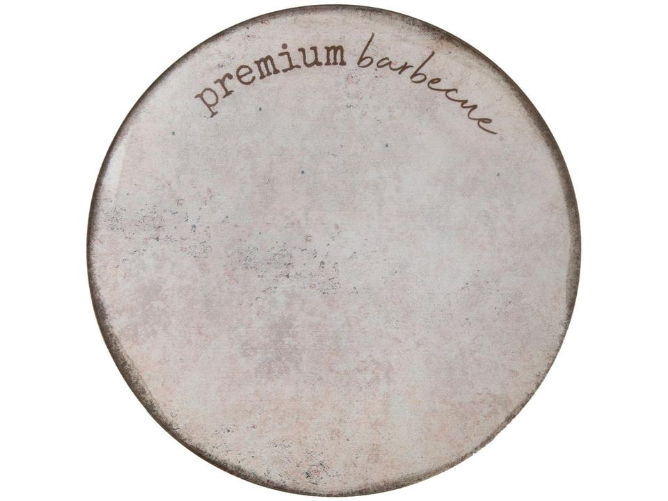 Jogo de Pratos de Porcelana Redondo Rasos Marrom Rústico para Churrasco Tramontina 6 Peças - 4