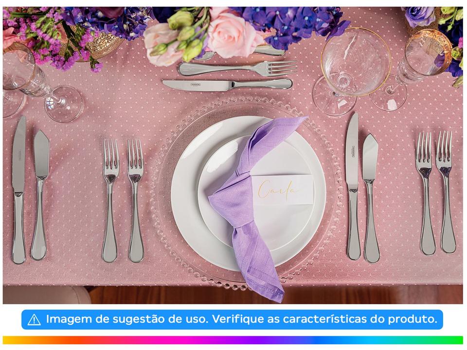 Jogo de Pratos Redondo de Porcelana Branco - 5