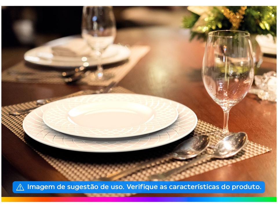 Jogo de Pratos Redondo de Porcelana Branco - 1