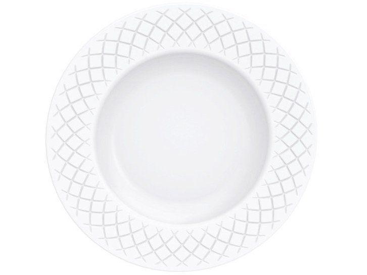 Jogo de Pratos Redondo de Porcelana Branco - 3