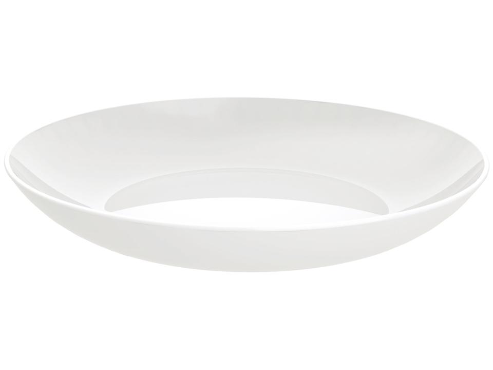 Jogo de Pratos Redondo de Porcelana Branco Fundo - 3