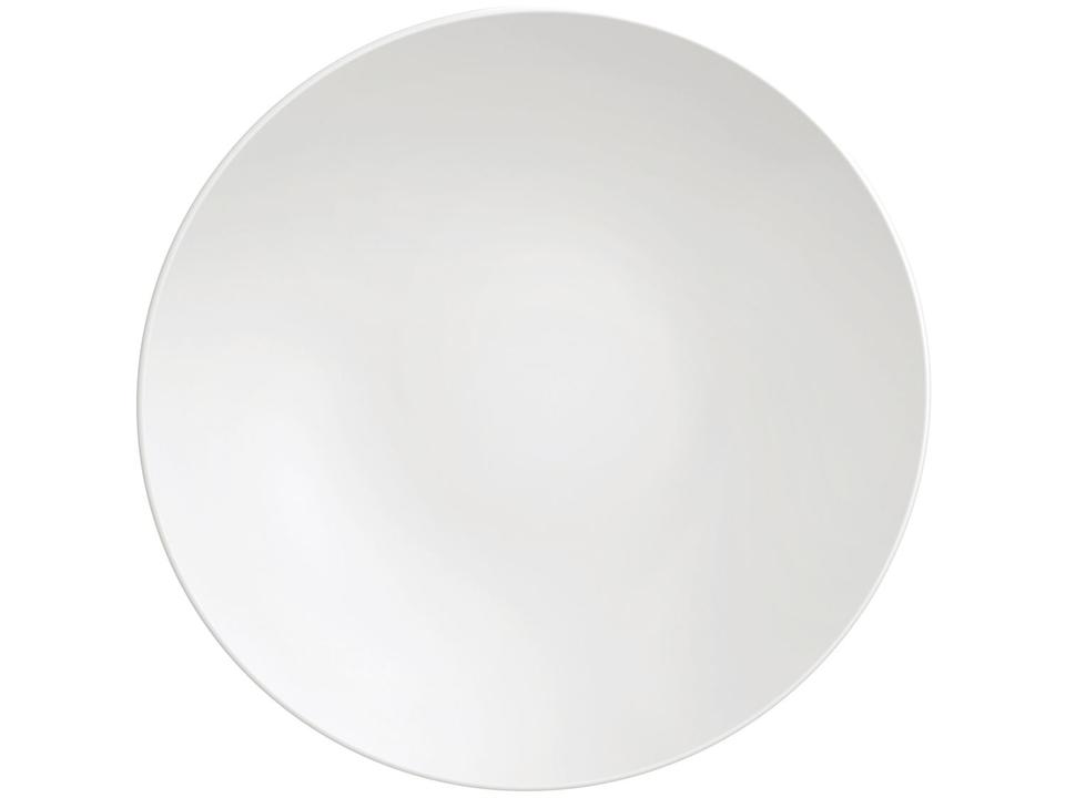 Jogo de Pratos Redondo de Porcelana Branco Raso - 1