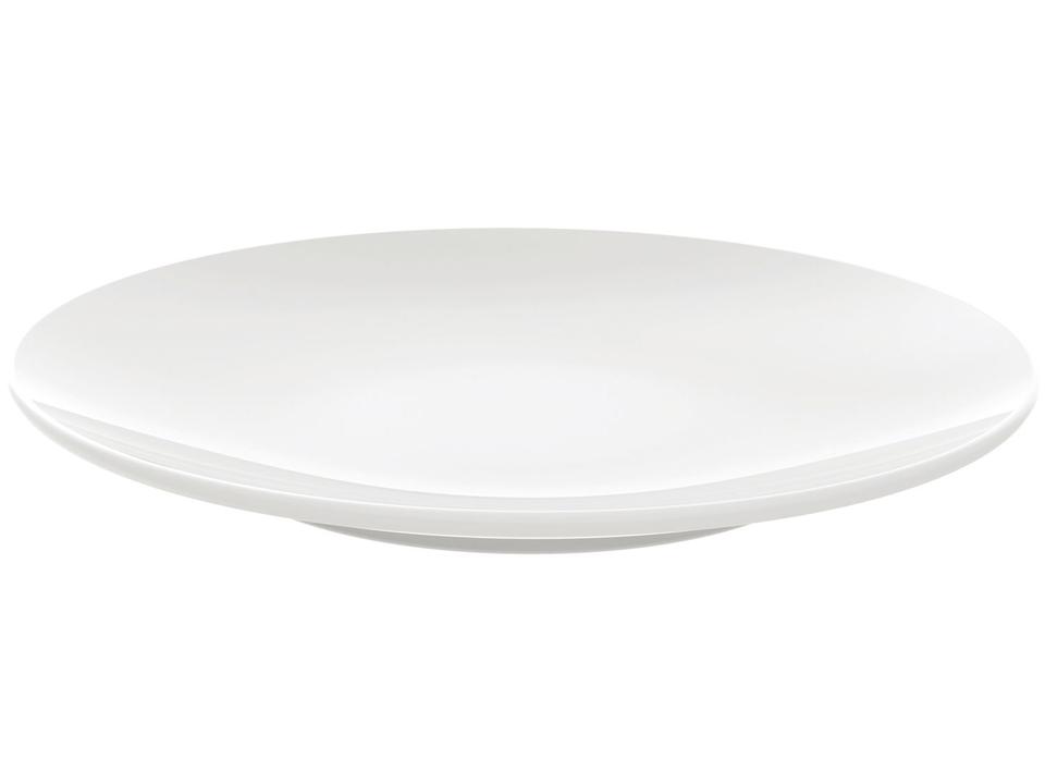 Jogo de Pratos Redondo de Porcelana Branco Raso - 2