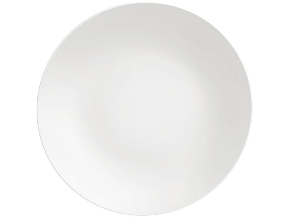 Jogo de Pratos Redondo de Porcelana Branco Raso - 1