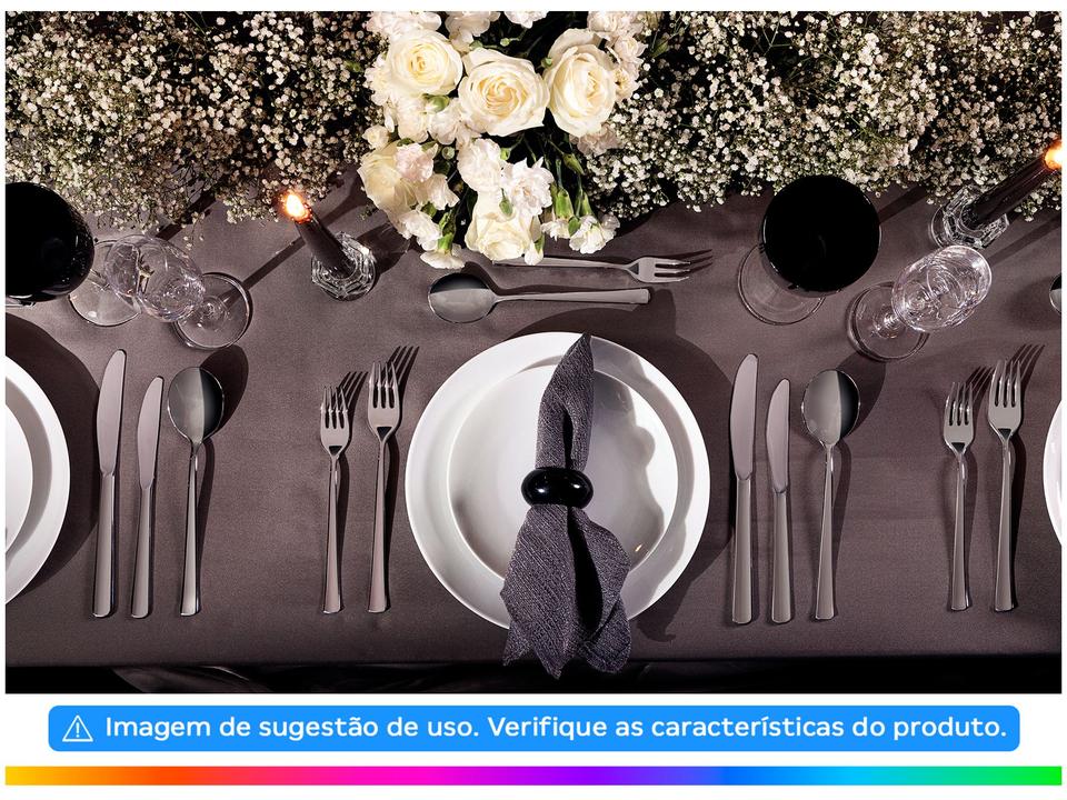 Jogo de Pratos Redondo de Porcelana Branco Raso - 4