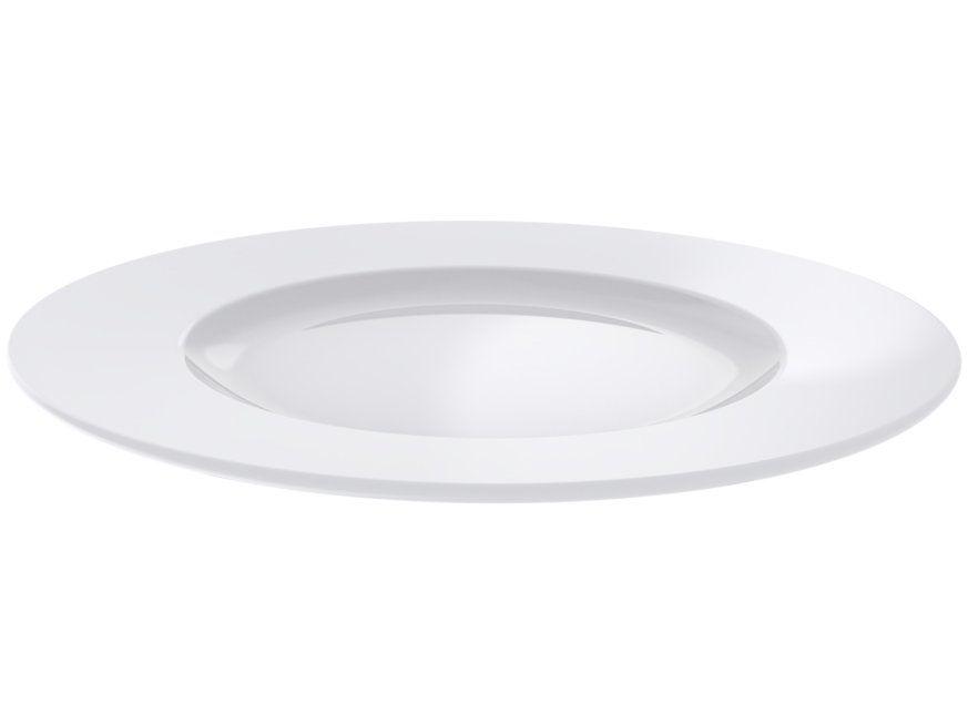Jogo de Pratos Redondo de Porcelana Branco Raso - 2