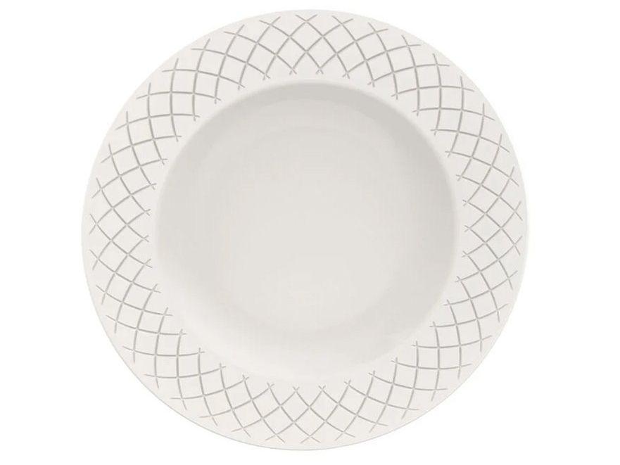 Jogo de Pratos Redondo de Porcelana Branco - 3