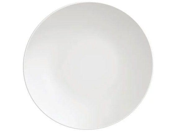 Jogo de Pratos Redondo de Porcelana Branco - 3