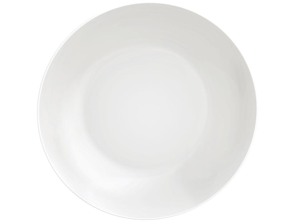 Jogo de Pratos Redondo de Porcelana Branco - 3