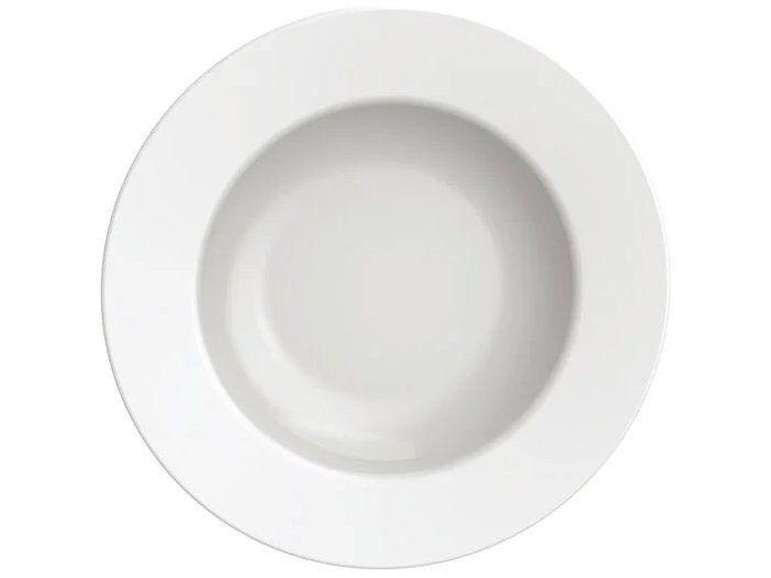 Jogo de Pratos Redondo de Porcelana Branco - 5