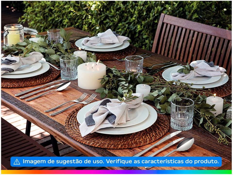 Jogo de Pratos Redondo de Porcelana Branco - 1