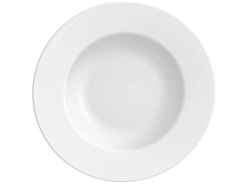 Jogo de Pratos Redondo de Porcelana Branco - 3