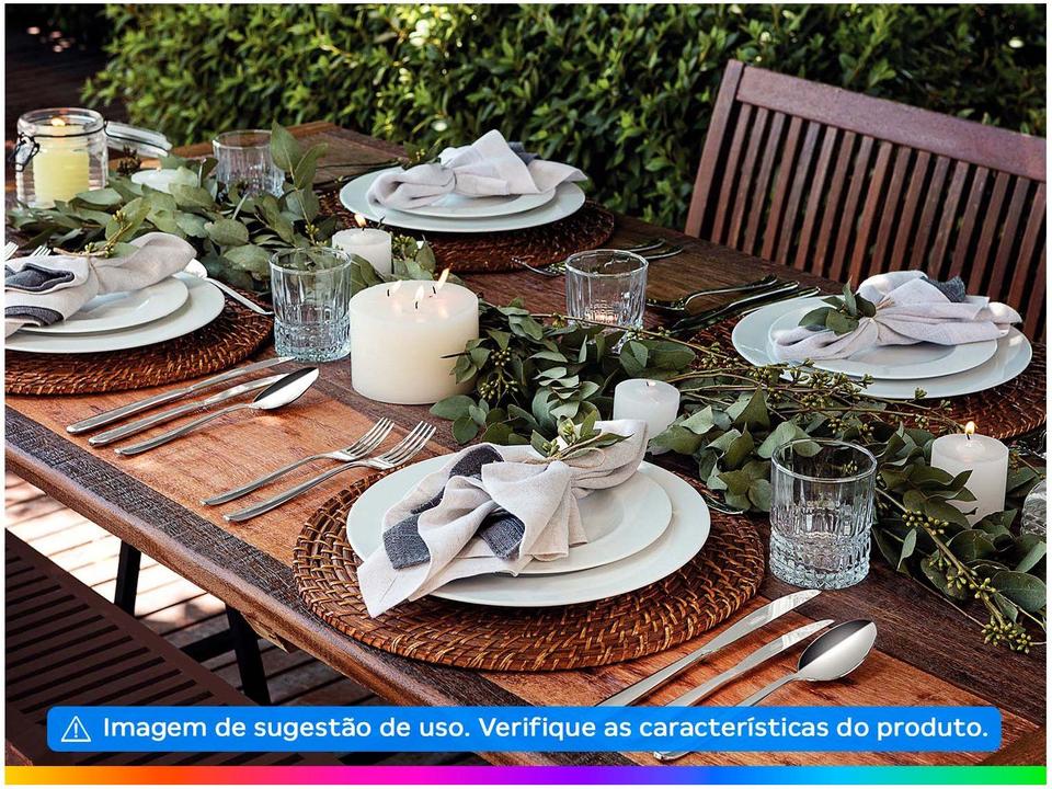 Jogo de Pratos Redondo de Porcelana Branco - 1