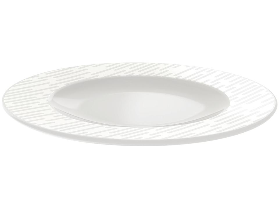 Jogo de Pratos Redondo de Porcelana Branco - 2