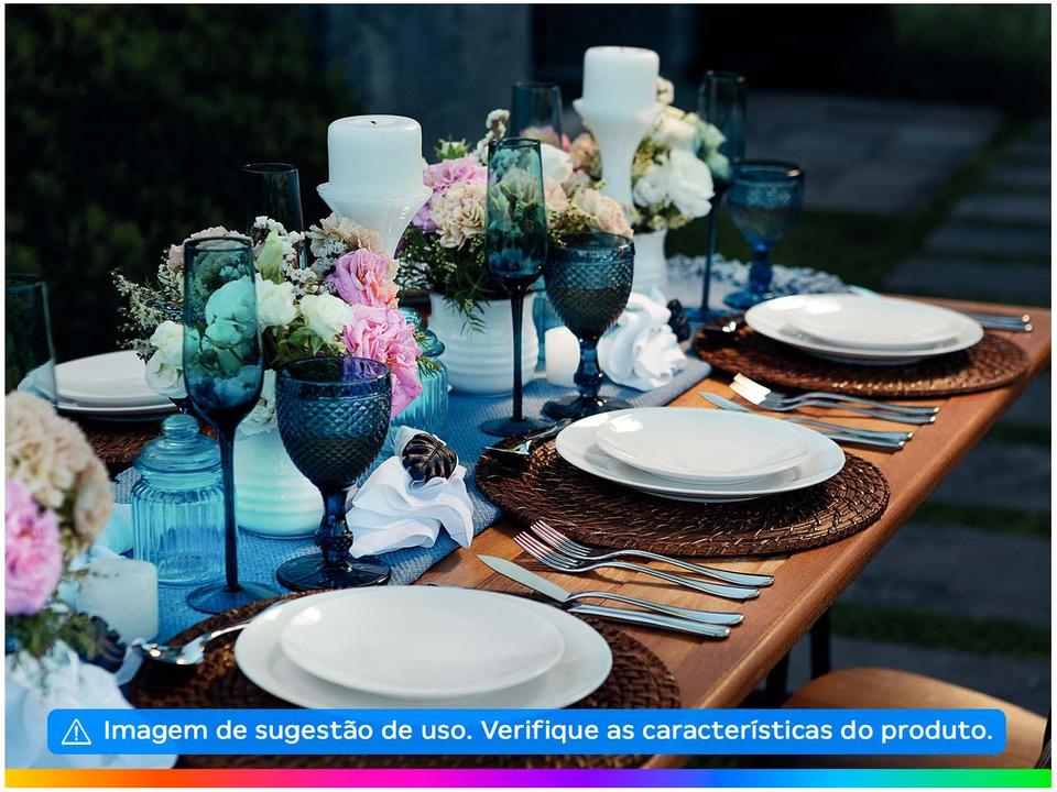 Jogo de Pratos Redondo de Porcelana Branco - 1