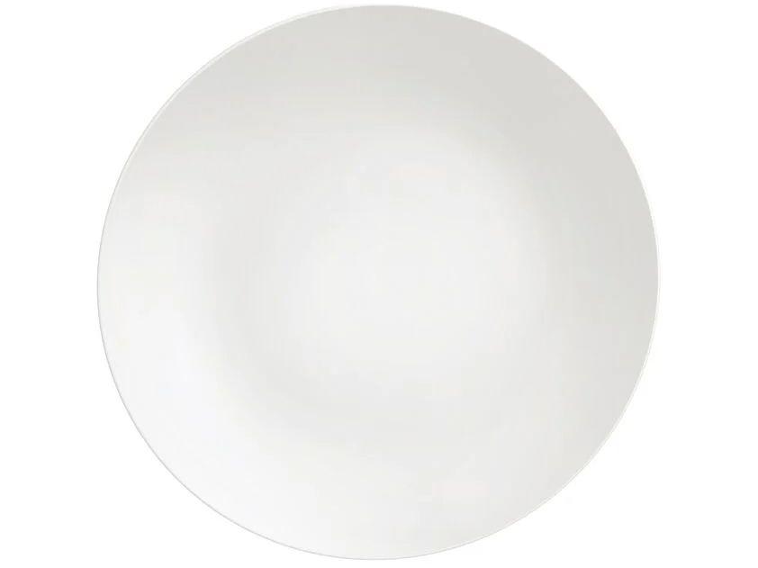 Jogo de Pratos Redondo de Porcelana Branco - 2