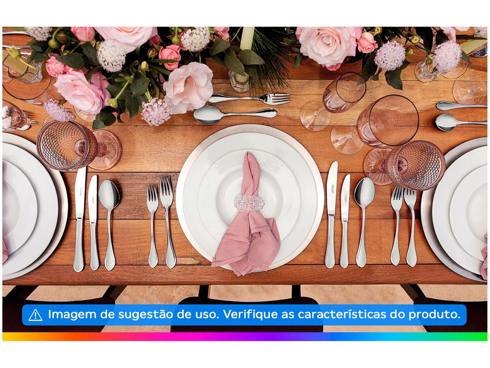 Jogo de Pratos Redondo de Porcelana Branco - 5