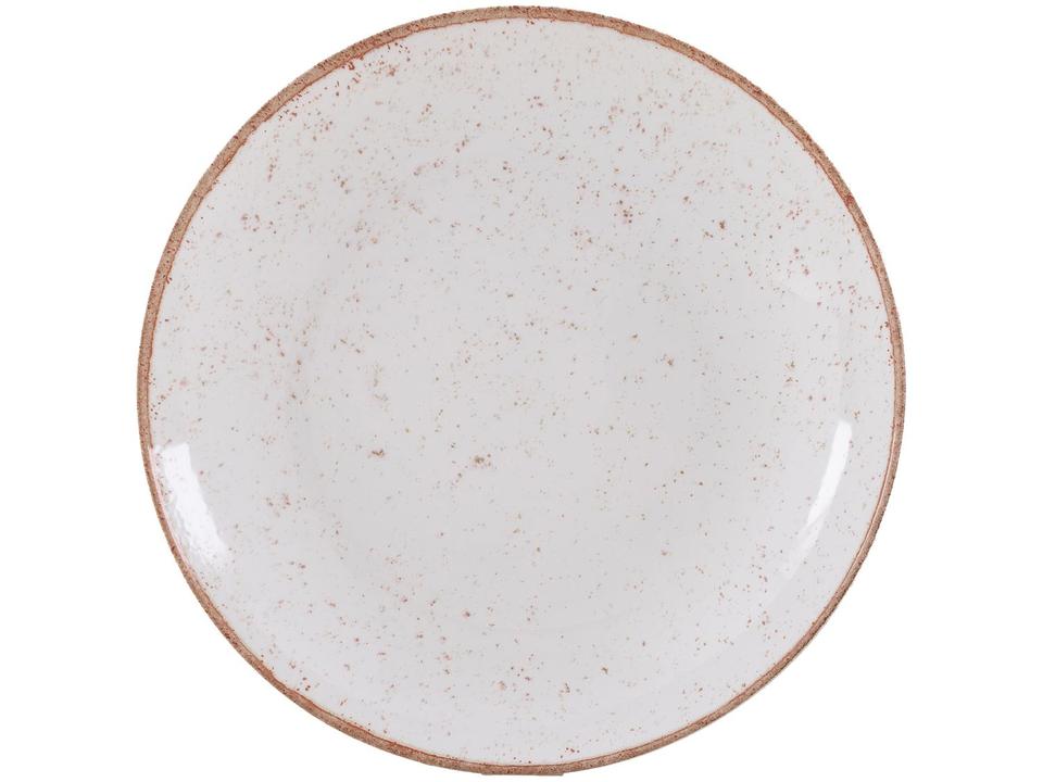 Jogo de Pratos Redondo de Porcelana Marrom - 3