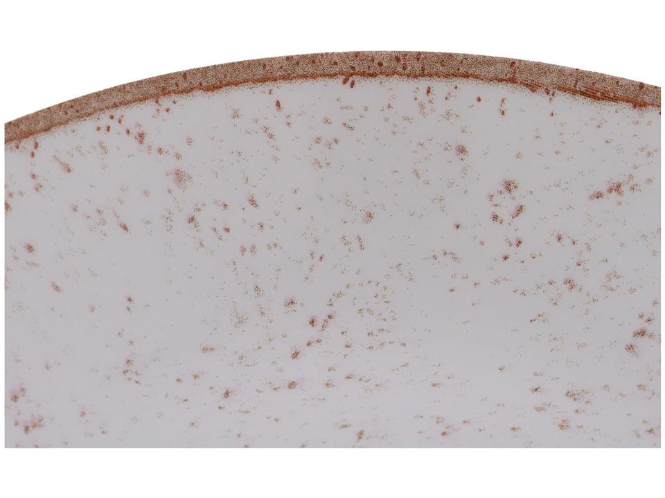 Jogo de Pratos Redondo de Porcelana Marrom - 5