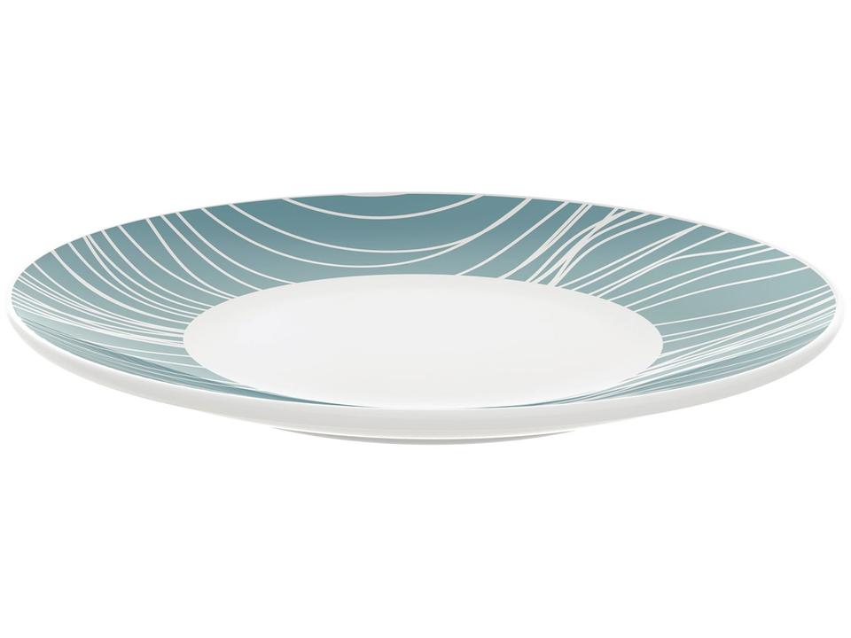 Jogo de Pratos Redondo de Porcelana Verde - 3
