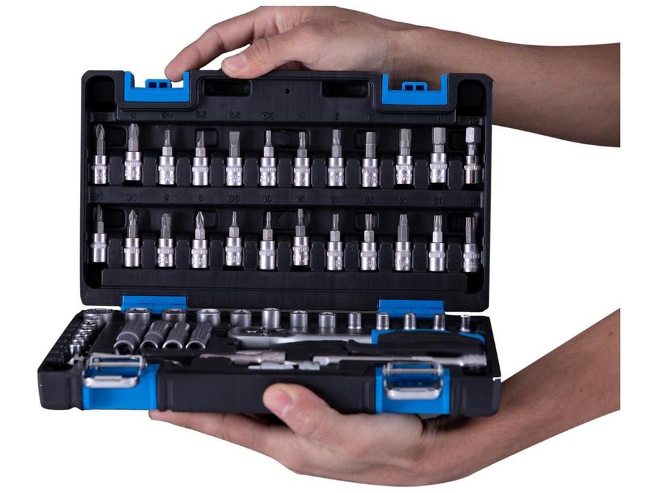 Jogo de Soquetes Sextavados 57 Peças Nell XWT0057 - 13