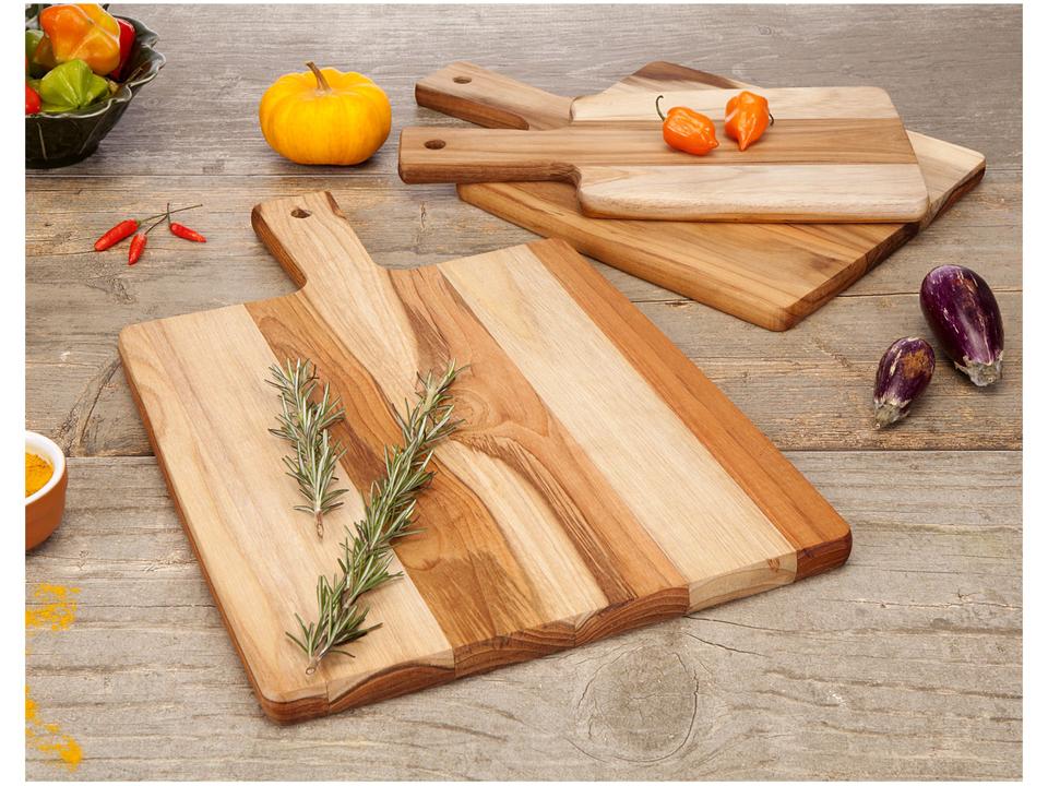 Jogo de Tábuas Multiuso de Madeira Retangular - 1