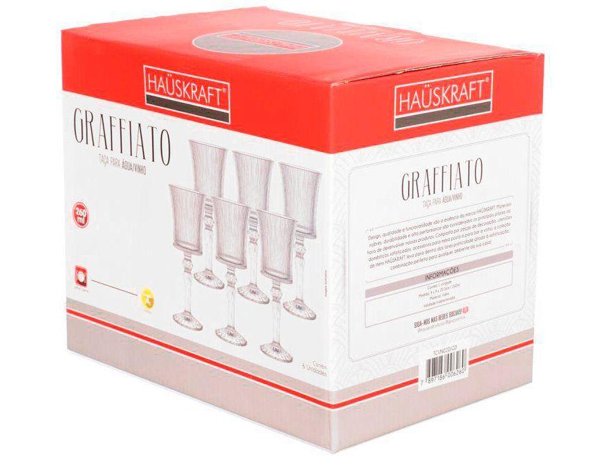 Jogo de Taça de Vidro para Vinho 260ml 6 Peças Hauskraft Graffiato - 3