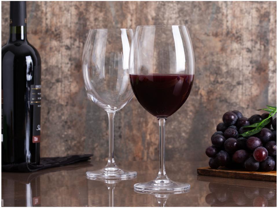 Jogo de Taças de Cristal para Água e Vinho Transparente 580ml 6 Peças Bohemia Colibri - 1