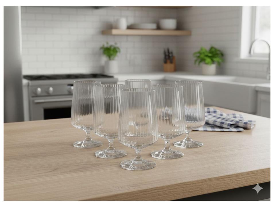 Jogo de Taças de Cristal para Cerveja 380ml 6 Peças Bohemia Alex Optic - 1