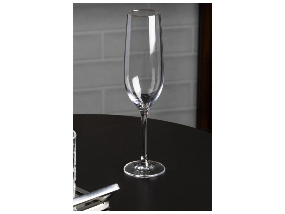 Jogo de Taças de Cristal para 	Champagne 270ml 6 Peças Bohemia Crex - 3