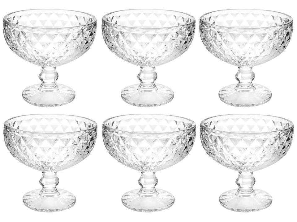 Jogo de Taças  de Sobremesa de Vidro 380ml 6 Peças Haus Concept Bico de Jaca - 4