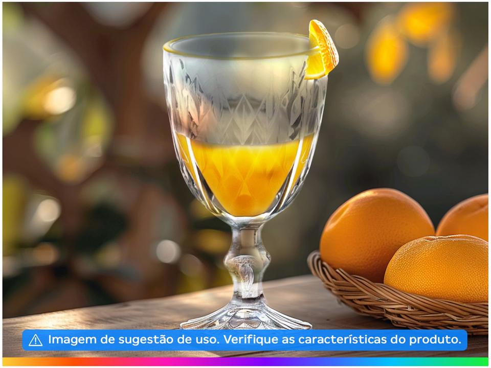 Jogo de Taças de Vidro para Água e vinho Transparente e Dourado 320ml 6 Peças Hauskraft TCVN015/GD - 1