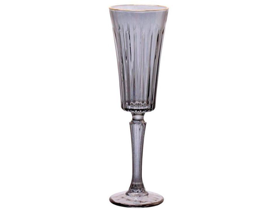 Jogo de Taças de Vidro para Champanhe Cinza 180ml 6 Peças Hauskraft Egeu - 1