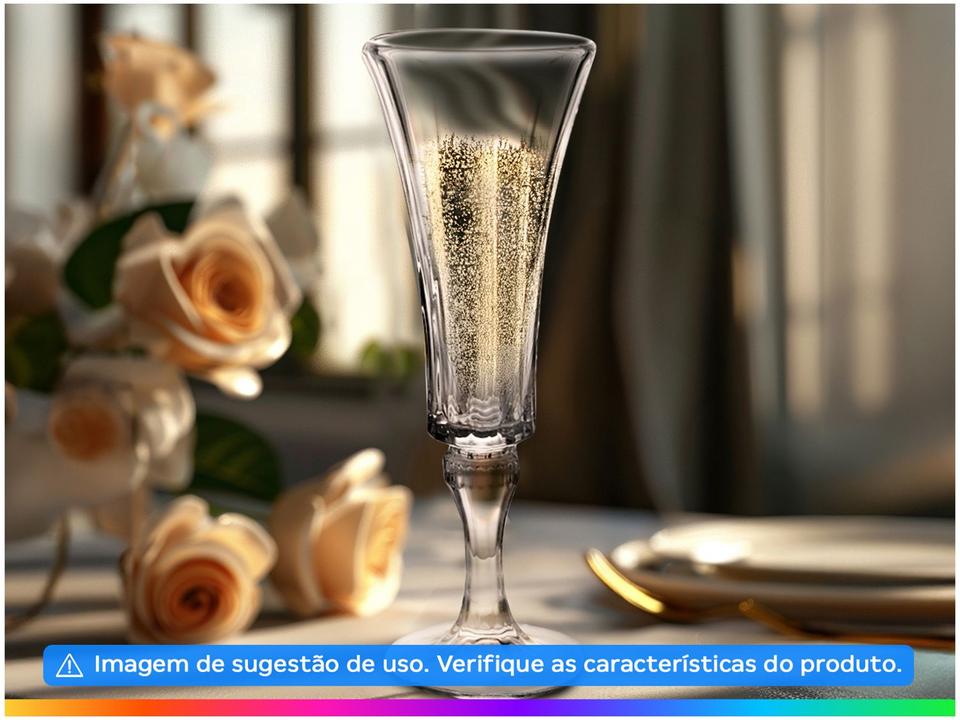 Jogo de Taças de Vidro para Champanhe Transparente 164ml 6 Peças Hauskraft Jennie - 1