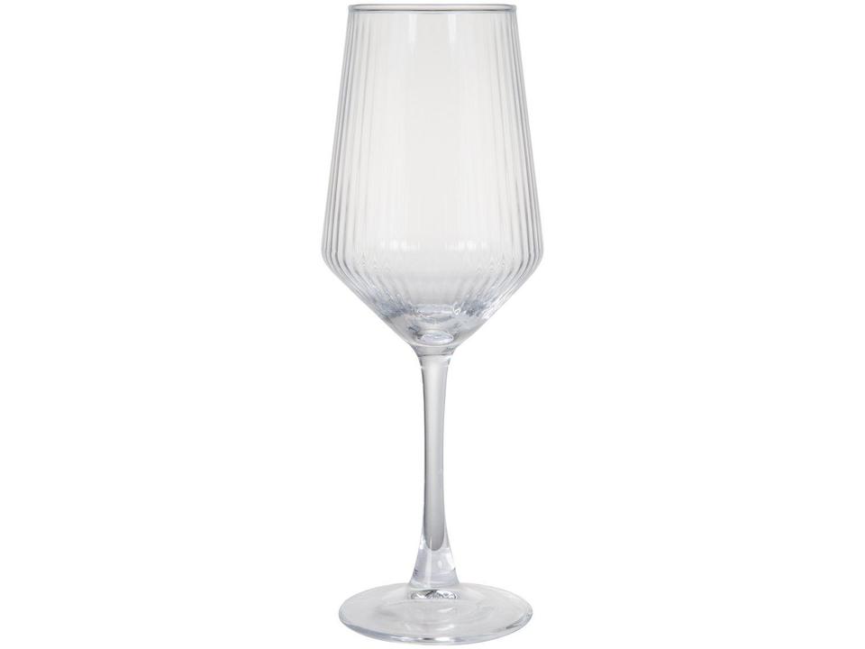 Jogo de Taças de Vidro Transparente 500ml 6 Peças Haus Concept Canelada - 8