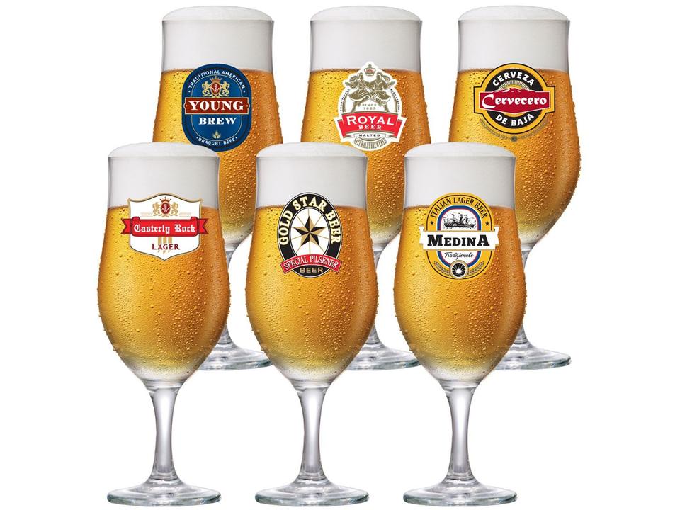 Jogo de Taças para Cerveja Vidro 330ml 6 Peças - 2