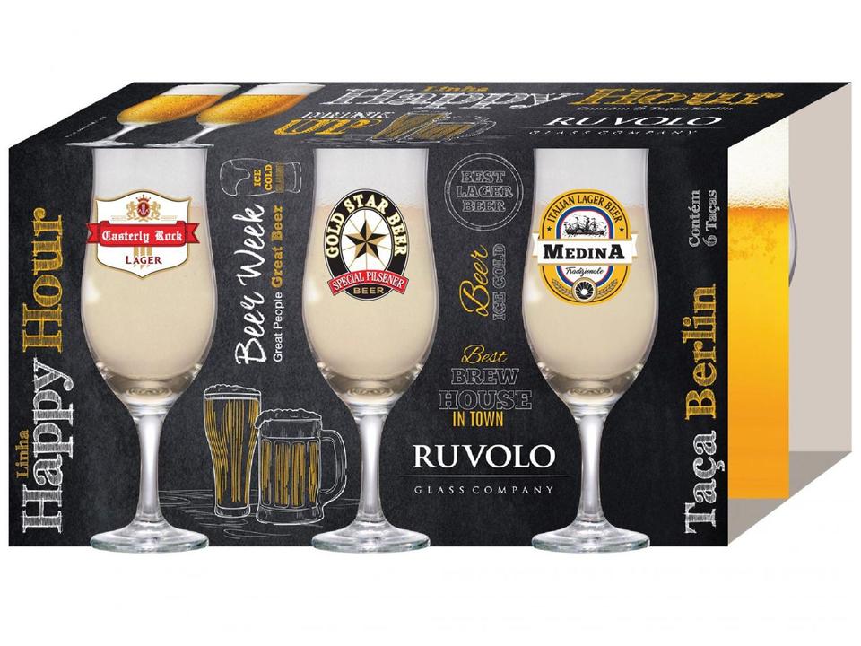 Jogo de Taças para Cerveja Vidro 330ml 6 Peças - 4