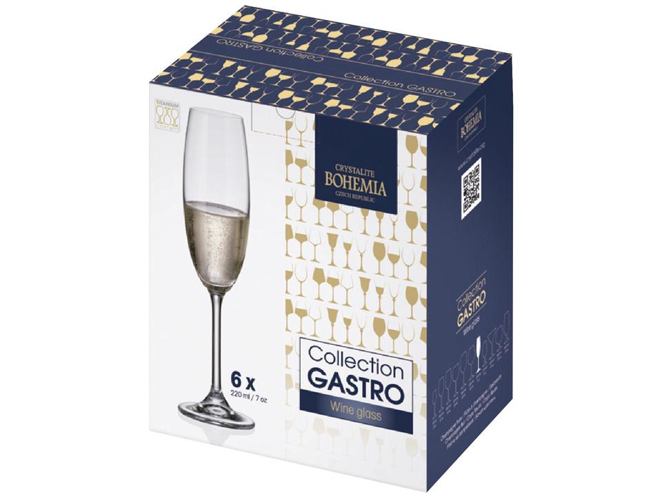 Jogo de Taças para Champanhe Cristal 220ml - 5