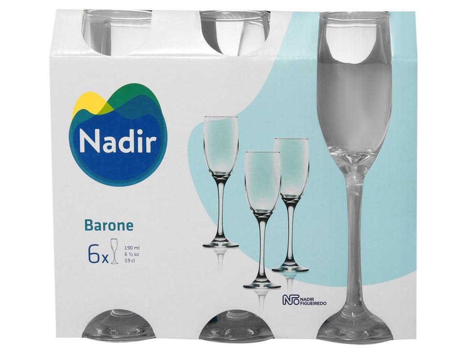 Jogo de Taças para Champanhe Vidro 6 Peças 190ml Nadir Barone - 11
