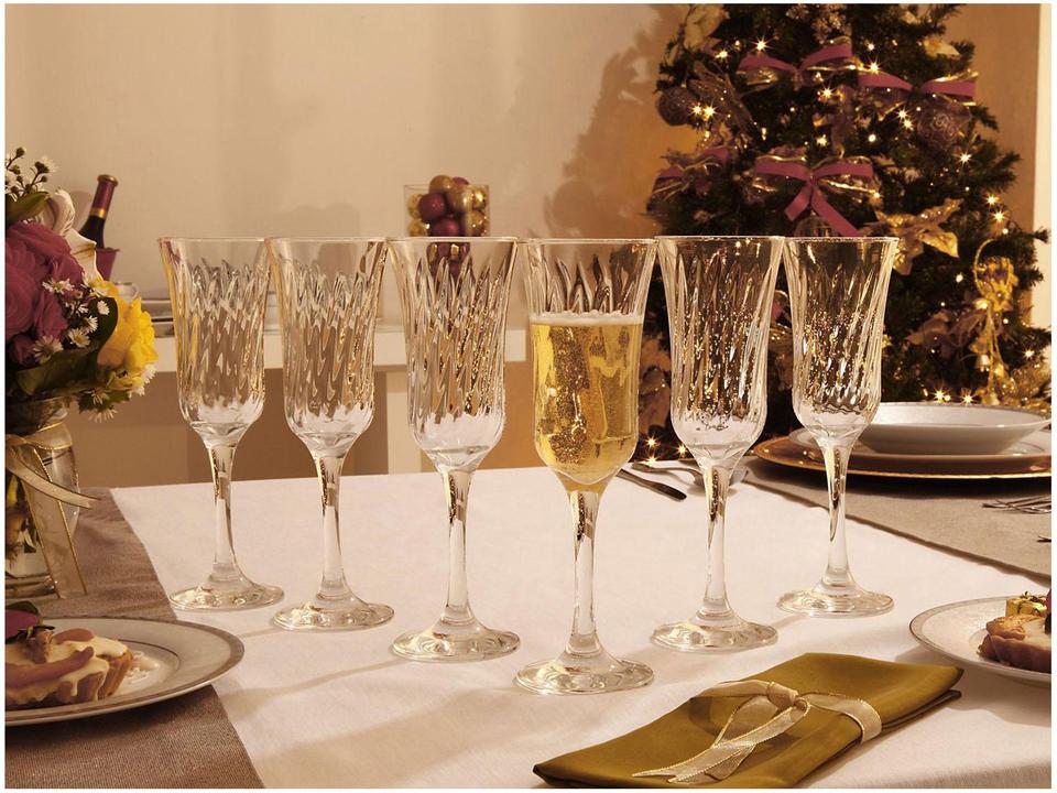 Jogo de Taças para Champanhe Vidro 6 Peças - 12