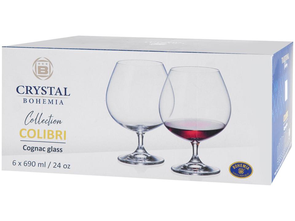 Jogo de Taças para Conhaque Cristal 690ml 6 Peças Bohemia Gastro Brandy - 5