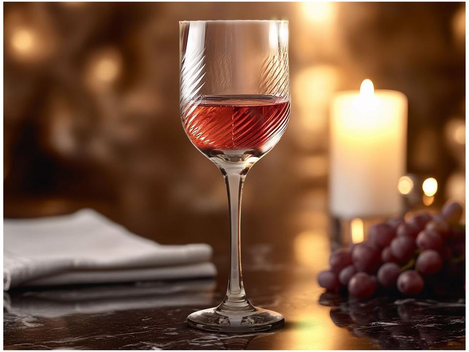 Jogo de Taças para Vinho de Vidro 400ml 4 peças Nadir Fiore - 1