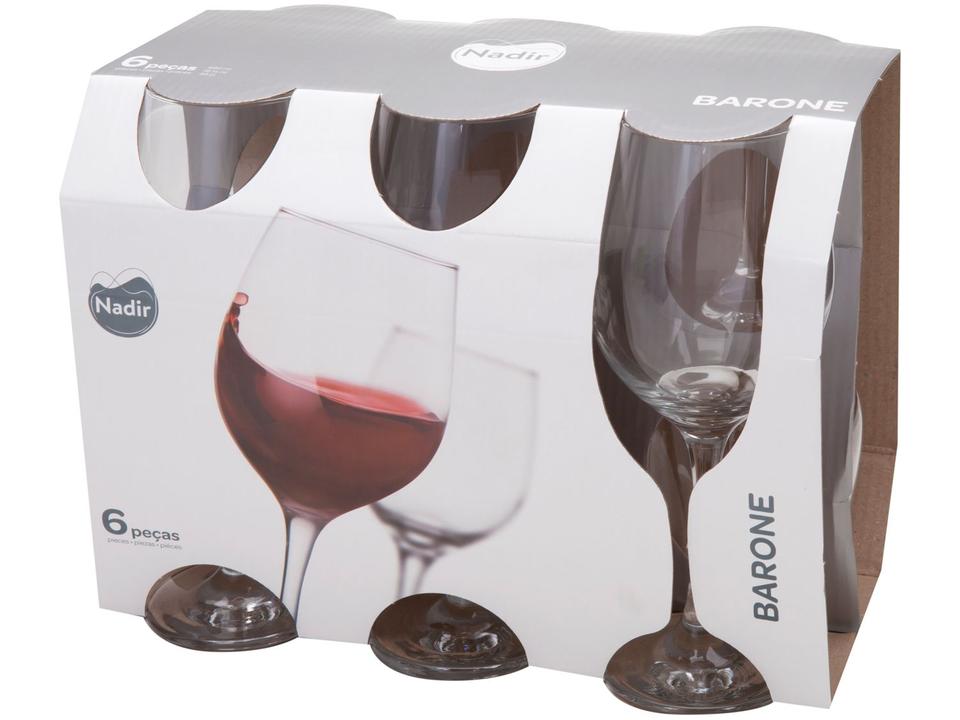 Jogo de Taças para Vinho e  Água em Vidro 6 Peças 490ml Nadir Barone - 7