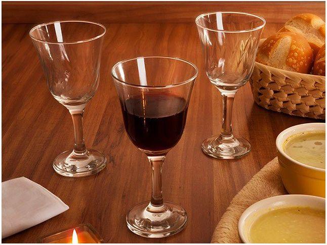 Jogo de Taças para Vinho Vidro 6 Peças 250ml Nadir Lírio - 3