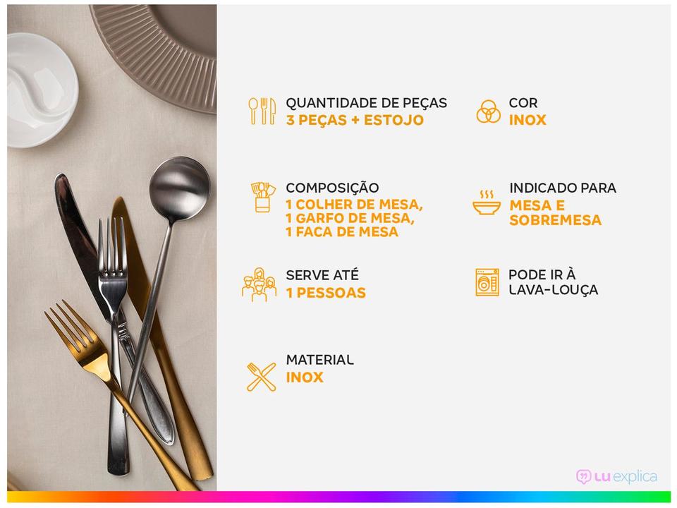 Jogo de Talheres Tramontina By Me 61229020 4 Peças - 1