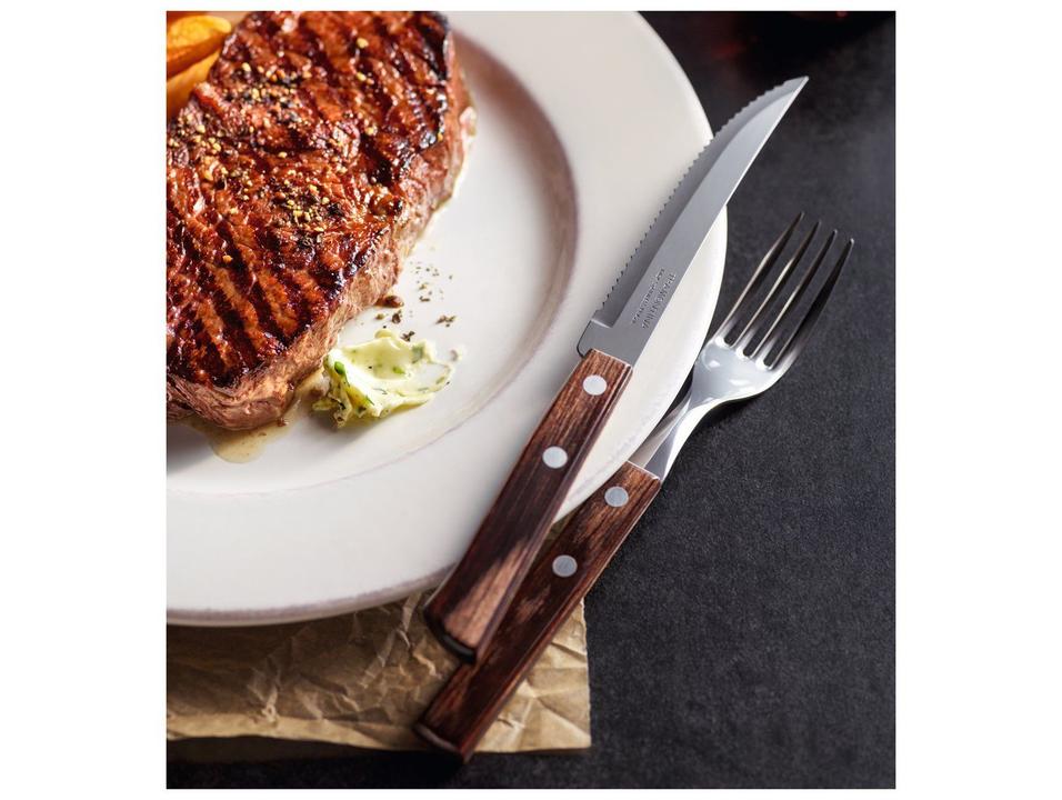 Jogo de Talheres Tramontina Inox para Churrasco Polywood 12 Peças - 2