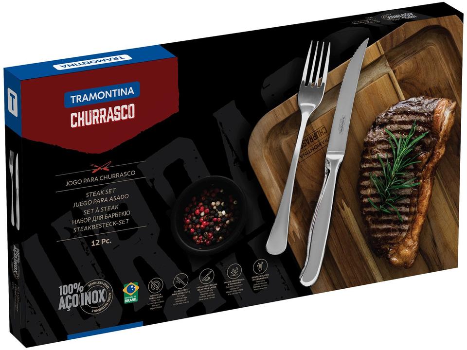 Jogo de Talheres Tramontina Inox para Churrasco Zurique 12 Peças - 3
