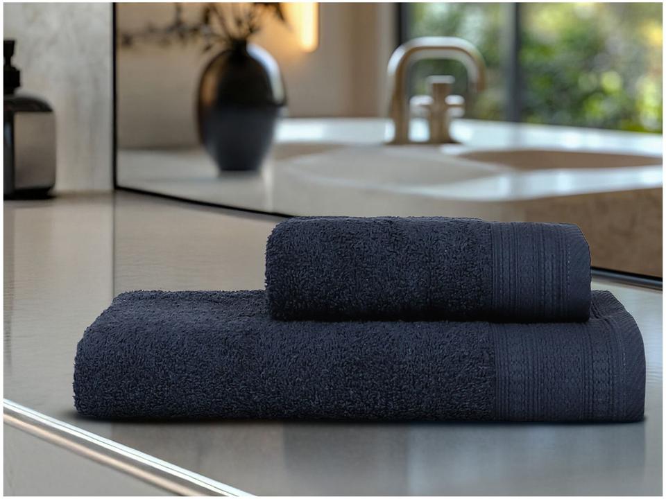 Jogo de Toalhas Banhão Atlântica Sofisticata Lagos Petróleo 2 Peças - 3